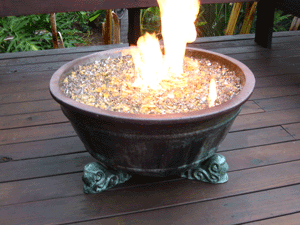 fire bowls with glass fire stones