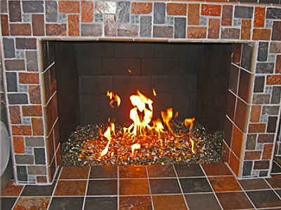 fireglass fireplace