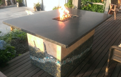 custom DIY fire and ice fire table