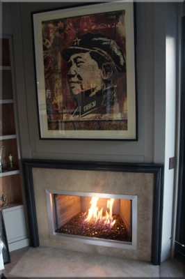 Jeff Jampol Office Fireplace