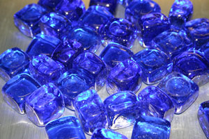 cobalt blue ice cubes for fireplaces