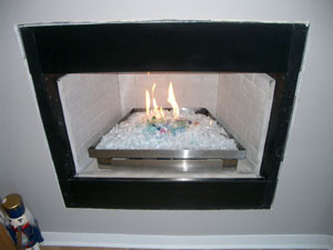 ventless burner conversion to fireglass