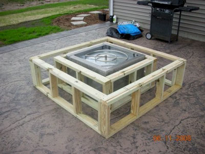 How to make a wood table into an outdoor fire pit with ...