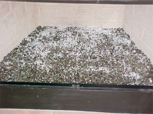 hearth fireplace with fireglass hearth fireplace with fireglass