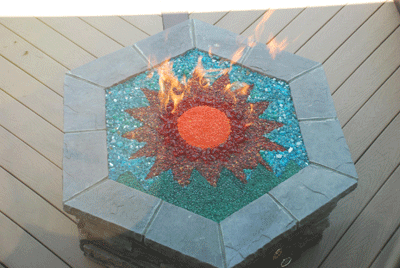 Natural Gas Or Propane Outdoor Fire Pit, Fire Pit Glass Designs
