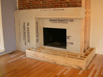  step by step fireplace conversion to fireglass.