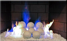 Fireplace terracotta fire balls for fireplace glass