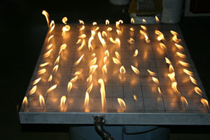 custom burner pan fire