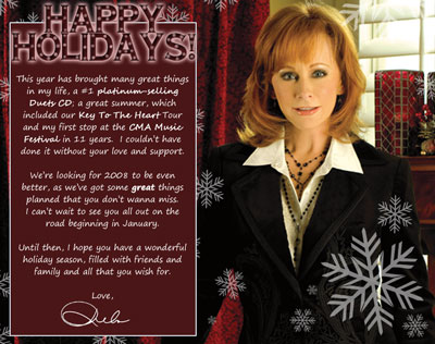 reba xmas card