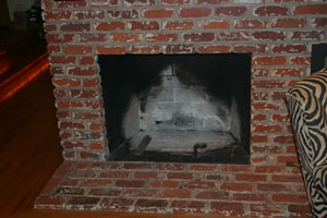 dirty log fireplace