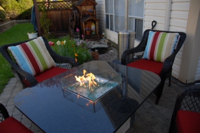 DIY Fire table with Fireglass
