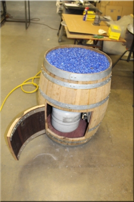Wine Barrel Into A Safe Outdoor Firepit, Wine Barrel Propane Fire Pit Costco