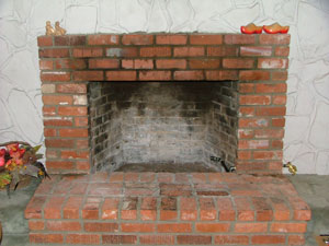 brick fireplace conversion to fireglass