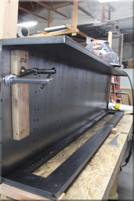 Corten Steel Fireplace Newport Beach