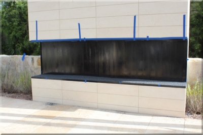 Corten Steel Fireplace Newport Beach