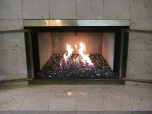 fireplace ideas using fire rocks