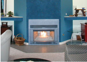 cool fireplace ideas with glass fire rocks