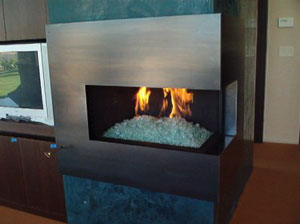 fire crystal corner fireplace
