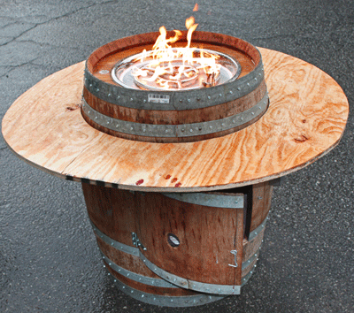 Wine Barrel Into A Safe Outdoor Firepit, How To Make A Table Top For Wine Barrel