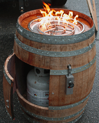 Wine Barrel Into A Safe Outdoor Firepit, How To Make A Wine Barrel Gas Fire Pit