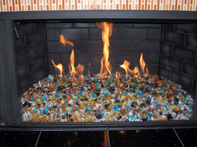 Easy Self Install Of A Fire And Glass, Gas Fireplace Lava Rock Placement
