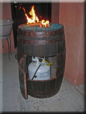 Wine Barrel Into A Safe Outdoor Firepit, Build A Propane Fire Pit Burner